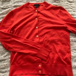 Orange Cardigan Sweater